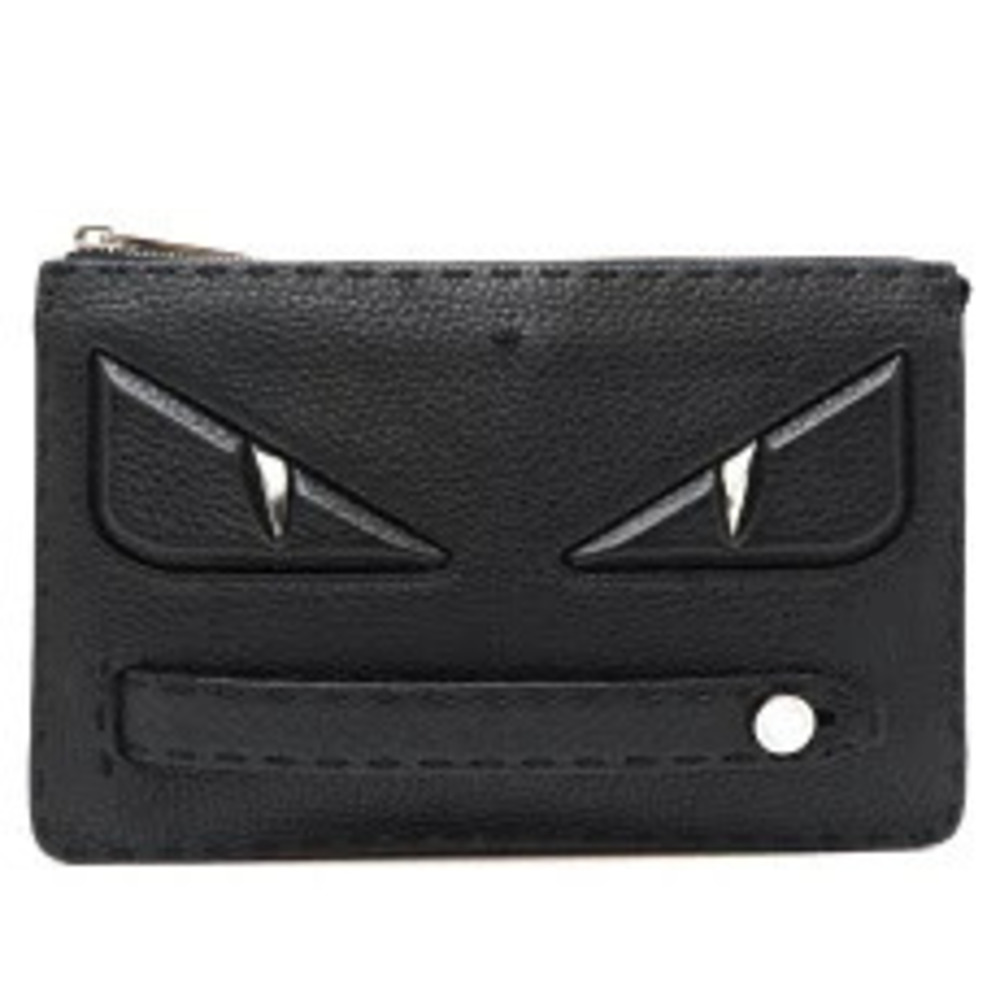 Fendi Selleria Monster Shoulder Bag Calf Black